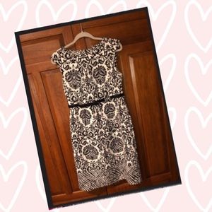 Black and White Damask Dress Size 8
